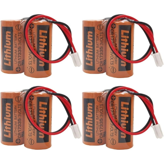 (4 Pack) 2CR17335A WK17 6V 1800mAh Lithium Battery Compatible for SANYO MR-BAT6V1 2CR17335A WK17 (CR17335 3 Volt)