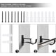thumbnail image 4 of Soporte para barra de cortina PCS Aleación de aluminio 11 * 8 Soporte para barra de cortina Soportes para barra de cortina antioxidantes con tornillos y tubo de expansión para sala de estar Oficina, 4 of 4