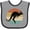 Heather and Black, variant on Inktastic Kangaroo Retro Australia Boys or Girls Baby Bib