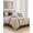 Brown, variant on Lanco Taupe Comforter Set Queen Size , Geometric Bedding Set , Jacquard with Matching Solid Piecework