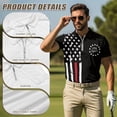 thumbnail image 5 of Jeiento American Flag Matching Golf Shirts for Couples Womens Tennis Tank Tops Slim Fit Short Sleeve Athletic Shirts 1776 Spirit Matching Activewear Set Sportswear for Couples, Men's S, 5 of 6