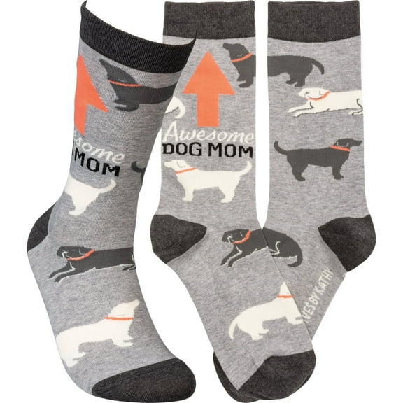 Primitives by Kathy Awesome Dog Mom Socks