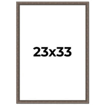 23x33 Frame Silver Real Wood Picture Frame Width 1.25 Inches | Interior Frame Depth 0.5 Inches |