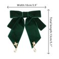 thumbnail image 2 of DARING DIVA Women's Retro Velvet Ribbon Pre-Tied Bow Tie Green, 2 of 5