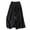 Black, variant on Women' s Culottes Linen Blend Wide Leg Pants Casual Capri Pants Cropped Pants Elastic Waist Palazzo