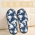thumbnail image 2 of Bixox Men's Women's Shark Patterned Plush House Slippers, Memory Foam Slippers, Indoor and Outdoor Warm Plush Bedroom Shoes, Soft Flat Sole, Comfortable and Non-slip, 2 of 5