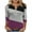 #005-Purple, variant on T Shirts for Women Daily Print Button V Neck Casual 3/4 Sleeve Shirts Gifts
