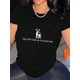 thumbnail image 1 of Creative English Sheep Pattern Printed Women'S Trendy Round Neck Short Sleeve, Simple Casual Sports T-Shirt, Comfortable Summer Top for Holidays., 1 of 8
