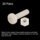thumbnail image 3 of 20 Pares Tornillo Tuerca Surtido Unique Bargains M6x25mm Nylon Blanco, 3 of 4