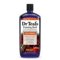 Dr Teal's Foaming Bath with Pure Epsom Salt, Cozy Fireside, 34 fl oz