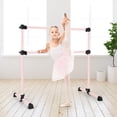 thumbnail image 2 of Costway 4FT Portable Double Freestanding Ballet Barre Dancing Stretching Pink, 2 of 10