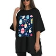 thumbnail image 4 of Plus Size Shirt for Women Black Tops for Women Short Sleeves Shirt for Women Easter 195 T Shirt Crewneck Shirt for Women XS, 4 of 5