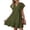 *Army Green, variant on ClodeEU Women's Summer V Neck Short Sleeve Mini Dress,Loose Fit Casual Flowy Sundress with Tie Waist Army Green,Women's Plus L
