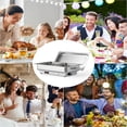 thumbnail image 4 of Bingirl Ensemble de Buffet Électrique Commercial 2x4,5 Qt, Réchaud à Aliments en Acier Inoxydable 400 W avec 2 Poêles Demi-Format, 4 of 7