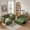 Green, variant on Bonzy Home Modular Corduroy Sectional Sofa with Pull Out Sleeper, Convertible L-Shaped Couch, Free Combination Upholstered Sofa Bed for Living Room