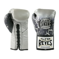 Cleto Reyes Professional Boxing Gloves for Men and Women (10oz, Silver Black Steel Snake)