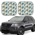 thumbnail image 1 of Fotbe Vintage Blue Flowers Juego de 2 Piezas de Parasoles para Parabrisas | Bloqueador Solar para Auto | Accesorios Plegables para Protección Solar Interior-Large, 1 of 6