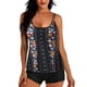 thumbnail image 1 of Trajes de baño para mujer Trajes de baño de dos piezas Camisetas sin mangas con estampado floral con pantalones cortos Trajes de baño con control de barriga OAVQHLG3B Store lin121212, 1 of 3