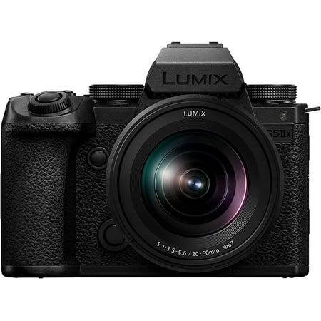 Panasonic LUMIX S5IIX Mirrorless Camera, 24.2MP Full Frame with Phase Hybrid AF, Unlimited 4:2:2 10-bit Recording, 5.8K Pro-Res, RAW Over HDMI, IP Streaming with 20-60mm F3.5-5.6 Lens - DC-S5M2XKK