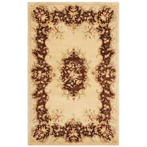 SAFAVIEH Bergama Drummond Oriental Wool Area Rug, Ivory/Rust, 5' x 8'