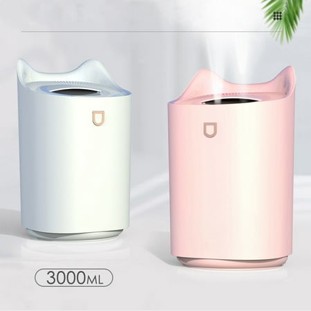 

Air Humidifier USB Aroma Diffuser Double Nozzle with Colorful LED Light Humidifiers Refreshing Mist Maker Aromatherapy Diffusers Pink