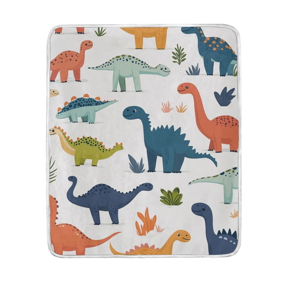 Yayeee Throw Blanket for Couch Soft Warm 50" x 60" Sofa Chair Bed Decoration, Dinosaur Pattern