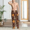 thumbnail image 2 of Gaeub Woodland Creatures Floral Print Mens Pajama Pants,Lounge Pants With Pockets And Drawstring-Small, 2 of 6