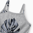 thumbnail image 4 of PatPat Family Matching Leaf Print Tee or Strap Dress Cotton Grey Set, 4 of 6