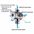 thumbnail image 2 of Labymos 1/2 Inch 3-Way T-adapter Bath Shower Head Arm Mounted Diverter Valve Tap, 2 of 8