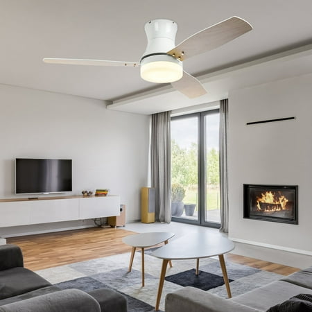 52 Inch Ceiling Fan With Led Light And Remote Control Indoor