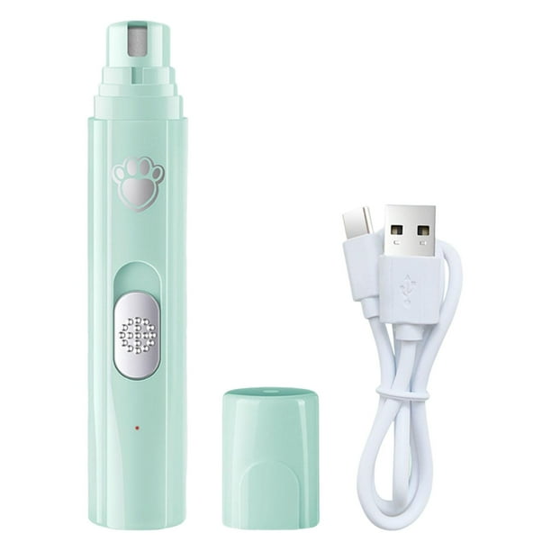 Cat Pet Nail File dos velocidades Carga USB Grinder Clippers Pulidora Paw Verde Zulema recorte de uñas