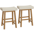 thumbnail image 5 of Yaheetech Set of 2 Farmhouse Counter Height Bar Stools, Padded Backless Seats, Beige, 5 of 8