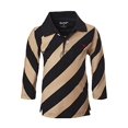 thumbnail image 4 of Polo Rugby à Manches Longues Rayé en Coton pour Garçons - Noir/beige - Taille 10, 4 of 7