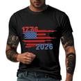 thumbnail image 5 of Independence Day T Shirt Tshirts Shirts for Men Mens Independence Day Fashion Trend Printed Short Sleeve Casual Comfortable Base T Shirt Loose Top Black,M, 5 of 6