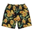 thumbnail image 3 of Uemuo Sunflowers And Bird Pattern Men's Swim Trunks Hawaiian Beach Bathing Suit Swimsuits Beach Quick-Dry Shorts with Pockets-Medium, 3 of 9