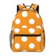 thumbnail image 1 of Disketp Orange And White Polka Dot Mochila Estampada para Hombre y Mujer – Mochila Ligera Clásica con Múltiples Bolsillos para Universidad, Trabajo y Viajes-One Size, 1 of 5