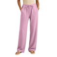 thumbnail image 2 of KIHOUT Women's Wide Leg Pants Drawstring Elastic Waist Loose Fit Casual Trousers with Side Pockets Lightweight Beach Vacation Pants for Summer, 2 of 9