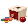 thumbnail image 5 of KAKOWELY Wooden Object Permanence box for Kids Educational Toy to Develop Motor Skills Assorted Color,4.72"X4.72"X3.35", 5 of 5
