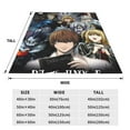 thumbnail image 6 of Death Note Cartoon Printing Throw Blanket, All Seasons Flannel Fleece Blanket, Soft & Warm Plush Blankets for Couch Sofa Bed Camping Travel, 40"x30", 6 of 9