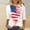 Red, variant on Cavosen American Flag Shirt Women Petite Independence Day 3/4 Sleeve Round Neck T Shirts USA Star Striped Graphic Shirts Lady XL 4th of July Casual Shirts Red White and Blue Tunic Tees