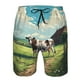 thumbnail image 3 of Fotbe Prairie Pasture Cow Trajes de Baño Estampados para Hombre, Shorts de Verano de Secado Rápido, Ropa de Playa, Bañadores-Large, 3 of 6