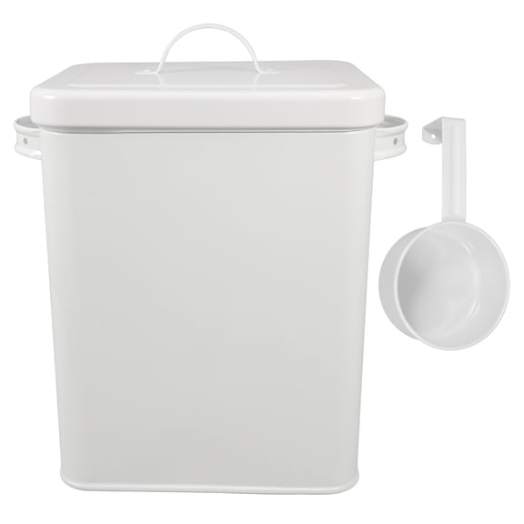 MOKKHNB Kitchen Storage Container White with Builtin Spoon for Rice Flour and More