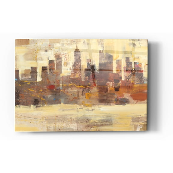 Epic Art 'City Skyline at Dusk' by Albena Hristova, Acrylic Glass Wall Art, 24"x36"