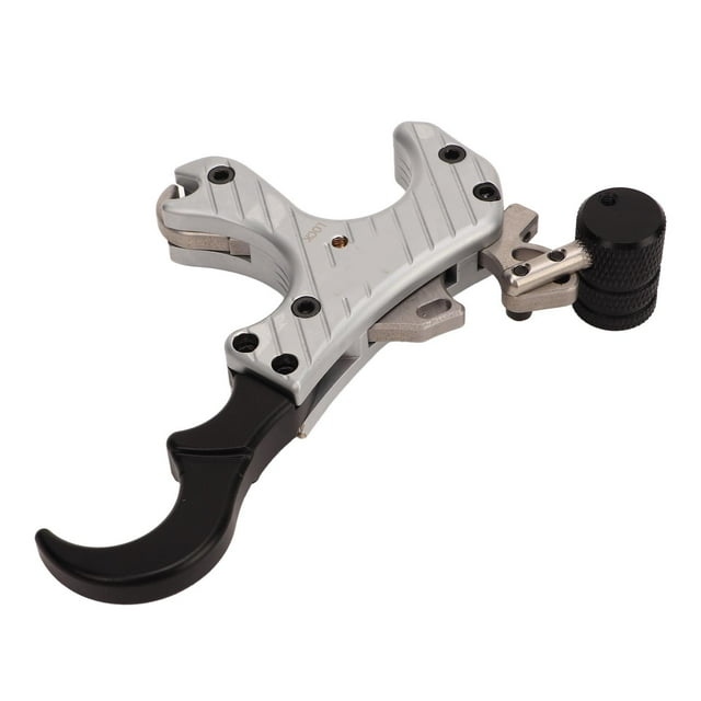 Bow Release Aids, Aluminum Alloy Adjustable 4 Finger 360 Degree Rotation Caliper Thumb Release Thumb Release Bow Aids For Compound Bow