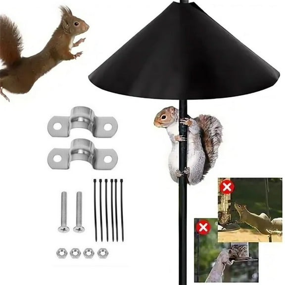 12" Squirrel Baffle‌ – Wrap-around design with universal fit for most bird feeders