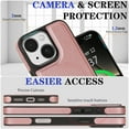 thumbnail image 5 of Compatible with Magsafe 2 in 1 Detachable iPhone 15 Wallet Credit Slots Case,Women Men Magnetic PU Leather RFID Blocking Flip Kickstand Phone Case For iPhone 15,Gray, 5 of 10