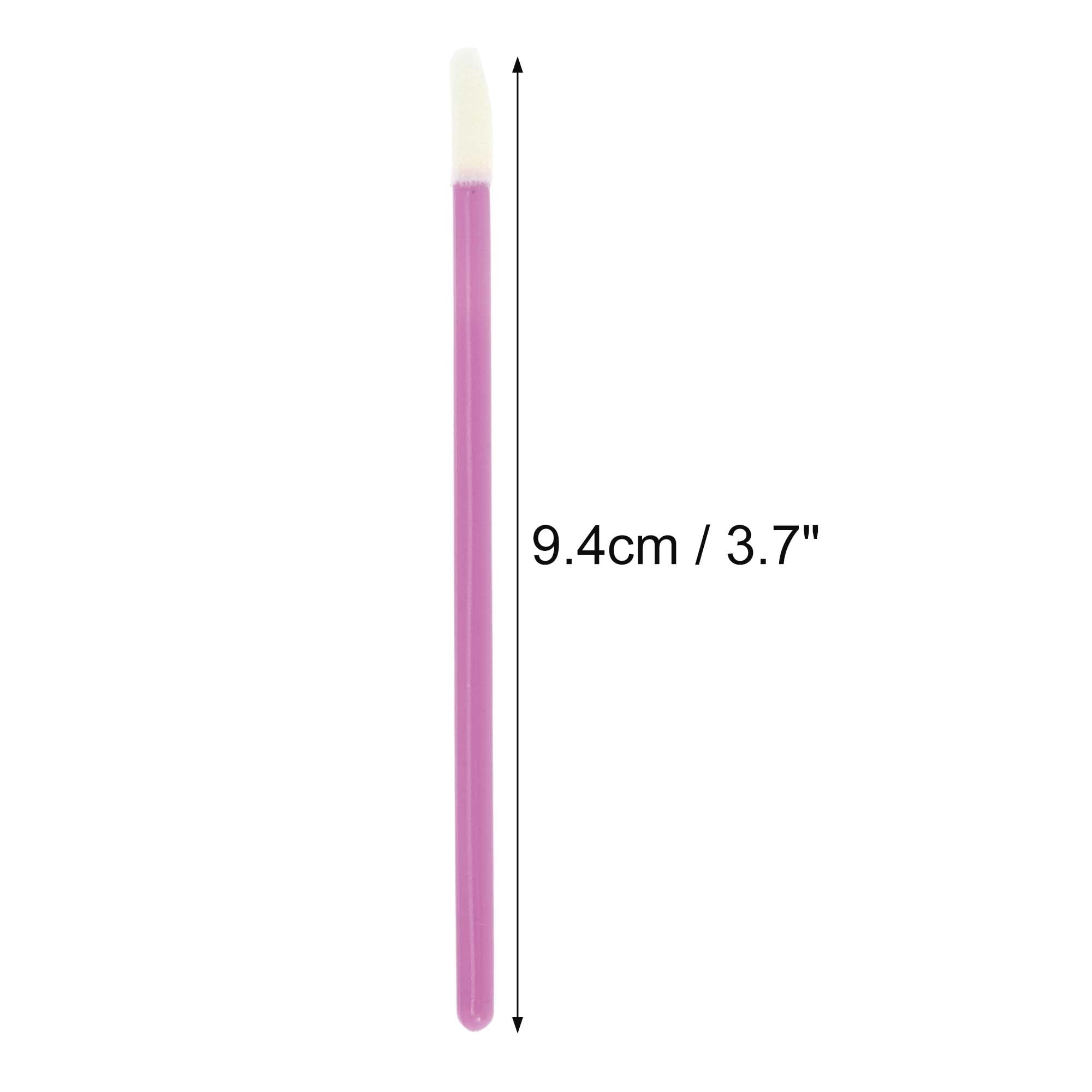 Unique Bargains 50 Pcs Disposable Solid Rod Lip Brush for Daily Makeup Application Purple
