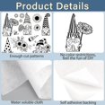 thumbnail image 3 of 38Pcs Gnome Sunflower Water Soluble Embroidery Stabilizers Patterns Dwarf Spring Hand Sewing Stick and Stitch A4 Transfers Fabric Wash Away Pre-Printed Self Adhesive for Cloth Sewing Lovers, 3 of 6