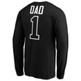 thumbnail image 3 of Men's Black Miami Marlins Father's Day #1 Dad Long Sleeve T-Shirt, 3 of 3