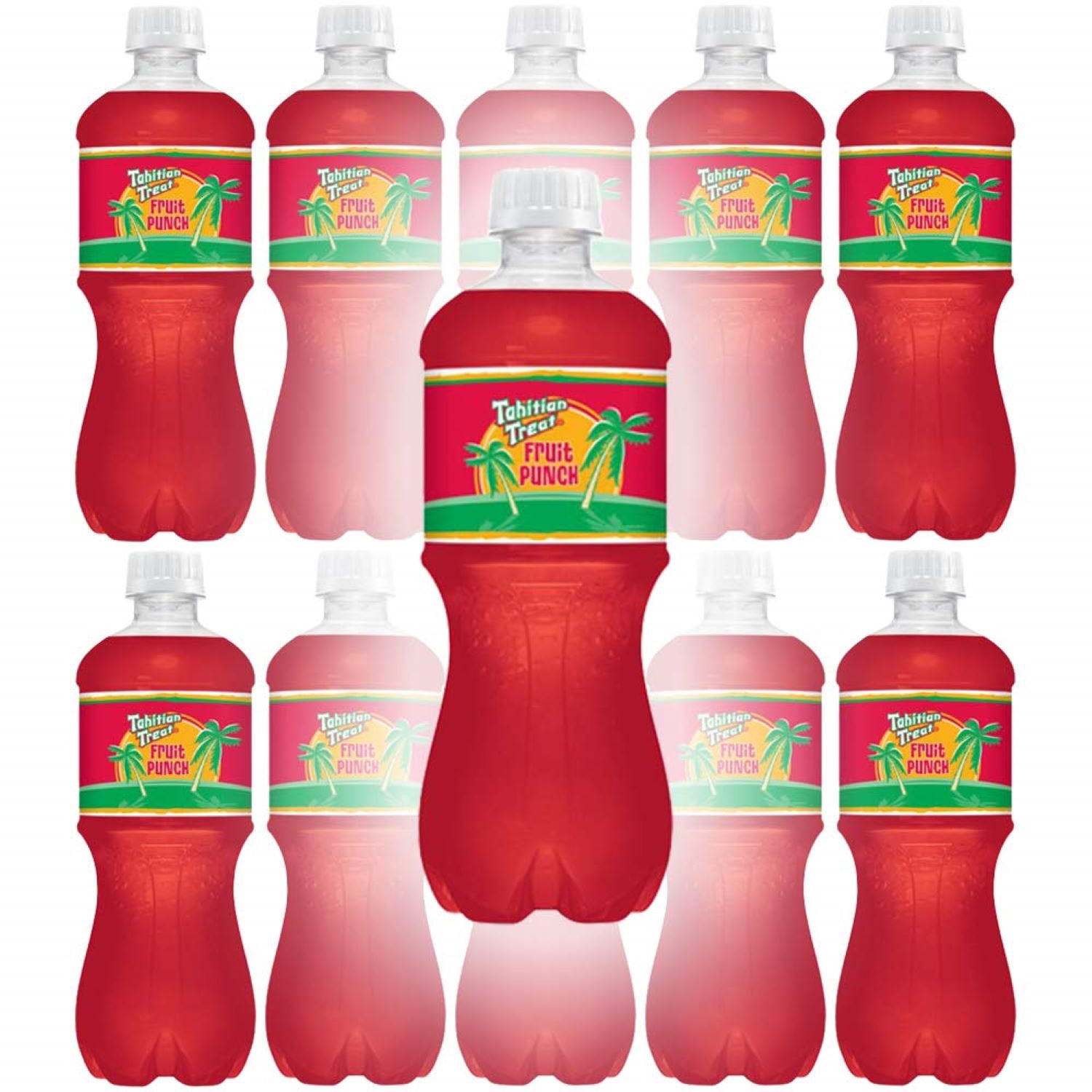Tahitian Treat Fruit Punch Soda 20oz Bottles, Quantity of 10